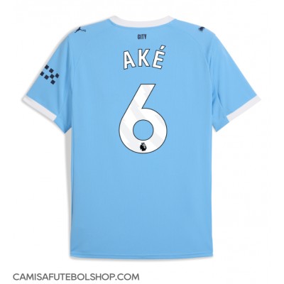 Camisa de time de futebol Manchester City Nathan Ake #6 Replicas 1º Equipamento 2025-26 Manga Curta Camisa de time de futebol Manchester City Nathan Ake #6 Replicas 1º Equipamento 2025-26 Manga Curta
